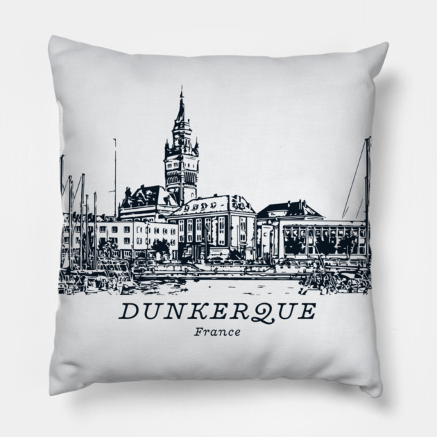 Dunkerque - France Pillow by Lakeric