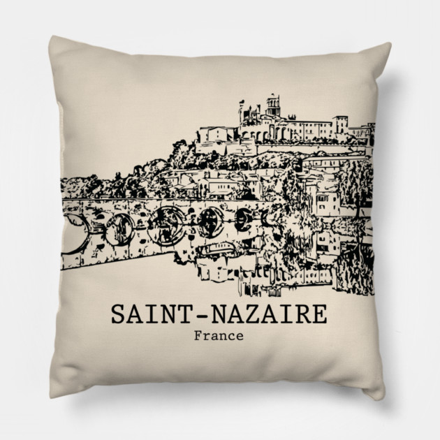 Saint-Nazaire - France Pillow by Lakeric
