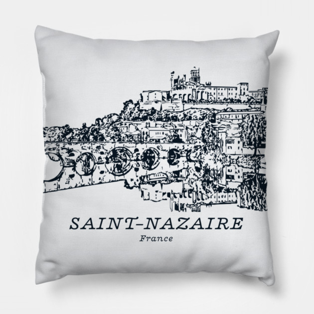 Saint-Nazaire - France Pillow by Lakeric