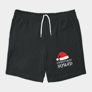 Christmas Squad Santa Hat Matching Holiday Crew Shorts