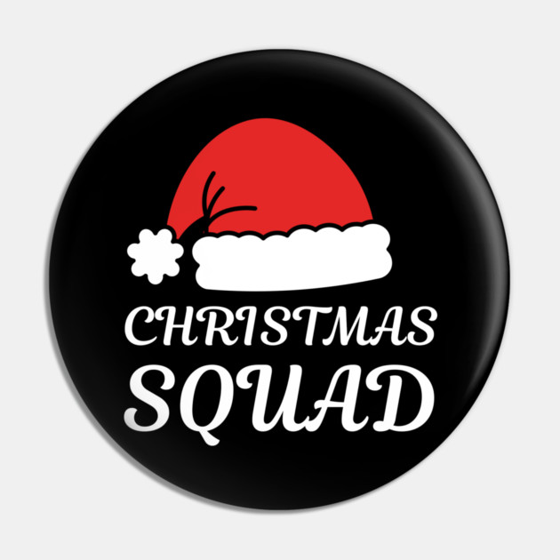 Christmas Squad Santa Hat Matching Holiday Crew Pin by Creatifly Graphic Tees
