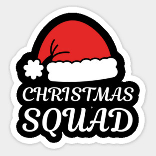 Christmas Squad Santa Hat Matching Holiday Crew Magnet