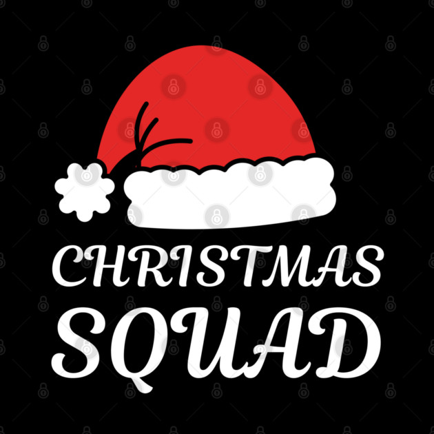 Christmas Squad Santa Hat Matching Holiday Crew by Creatifly Graphic Tees