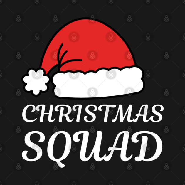 Christmas Squad Santa Hat Matching Holiday Crew by Creatifly Graphic Tees