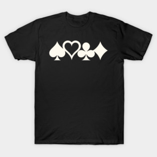 Poker Suits Hearts Diamonds Clubs Spades Casino T-Shirt