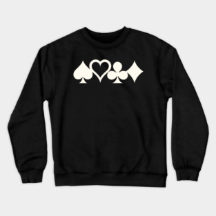 Poker Suits Hearts Diamonds Clubs Spades Casino Crewneck Sweatshirt