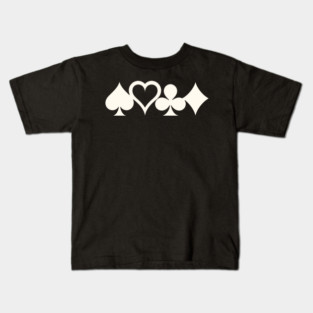 Poker Suits Hearts Diamonds Clubs Spades Casino Kids T-Shirt