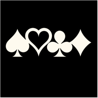 Poker Suits Hearts Diamonds Clubs Spades Casino Posters and Art