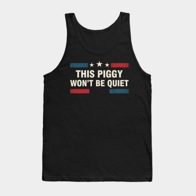 This Piggy Won’t Be Quiet – Anti Trump Feminist Protest USA Flag Tank Top by ArtistTee ⭐⭐⭐⭐⭐