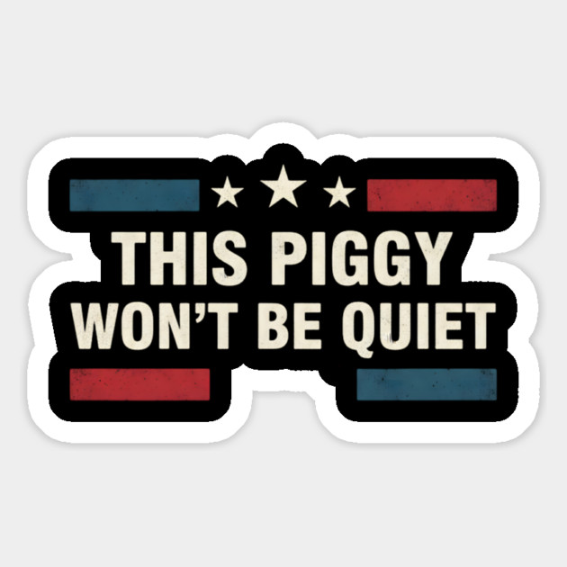 This Piggy Won’t Be Quiet – Anti Trump Feminist Protest USA Flag Magnet by ArtistTee ⭐⭐⭐⭐⭐