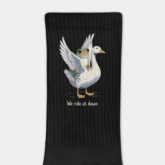 We Ride at Dawn – Funny Frog Riding Goose Chaotic Animal Meme by ArtistTee ⭐⭐⭐⭐⭐