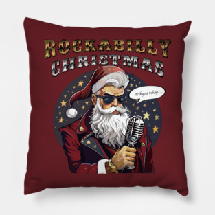 Rockabilly Christmas Pillow