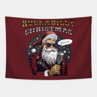 Rockabilly Christmas Tapestry