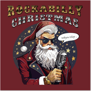 Rockabilly Christmas Posters and Art