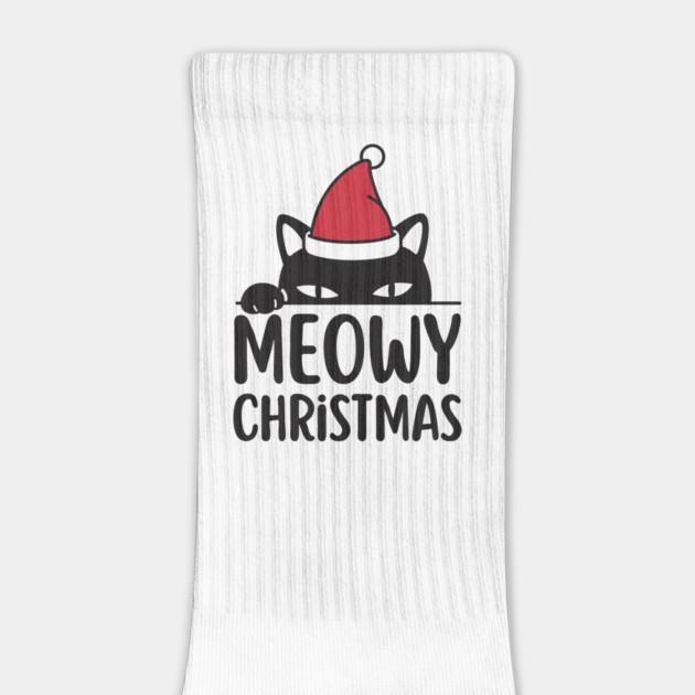 Sneaky Santa Cat Meowy Christmas by Creatifly Graphic Tees