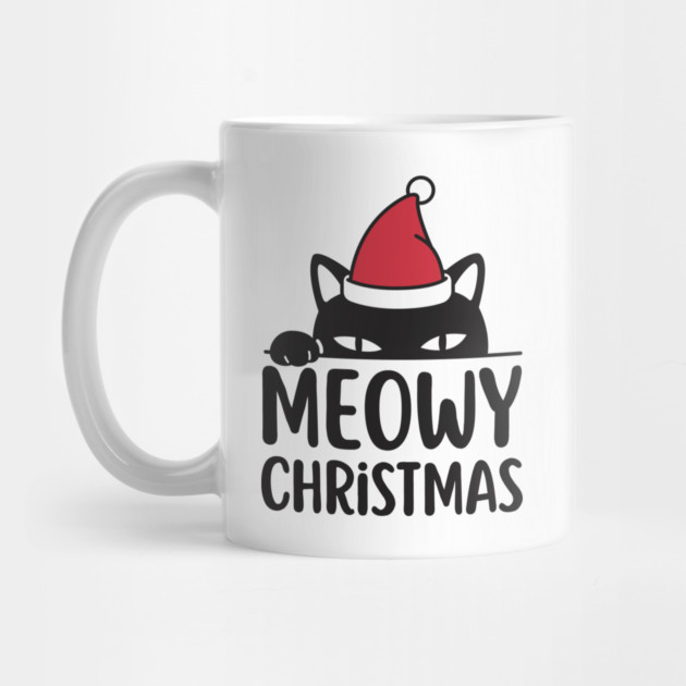Sneaky Santa Cat Meowy Christmas by Creatifly Graphic Tees