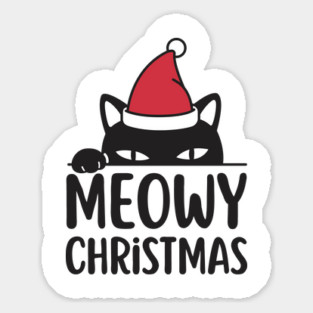 Sneaky Santa Cat Meowy Christmas Magnet