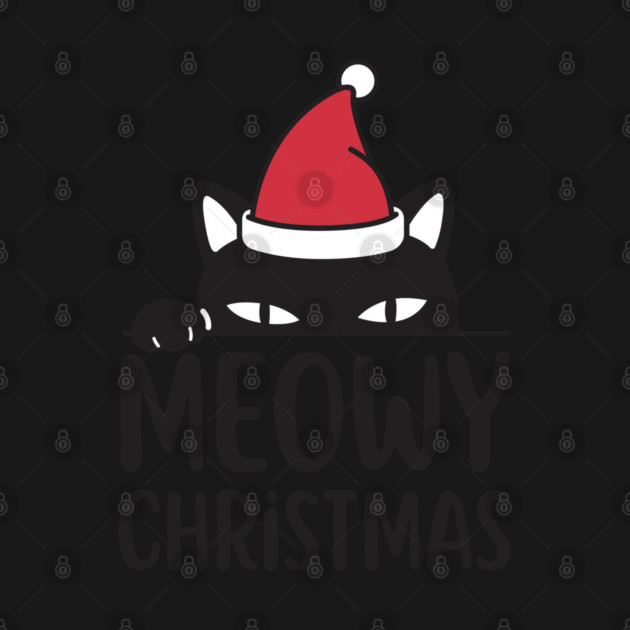 Sneaky Santa Cat Meowy Christmas by Creatifly Graphic Tees