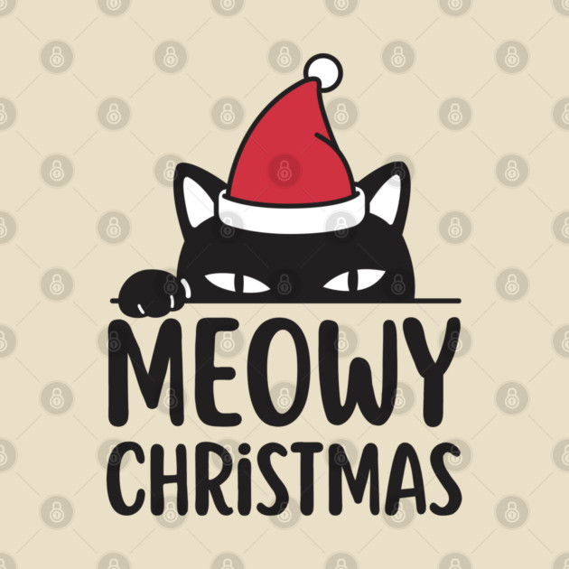 Sneaky Santa Cat Meowy Christmas by Creatifly Graphic Tees