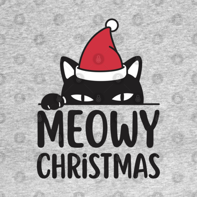 Sneaky Santa Cat Meowy Christmas by Creatifly Graphic Tees