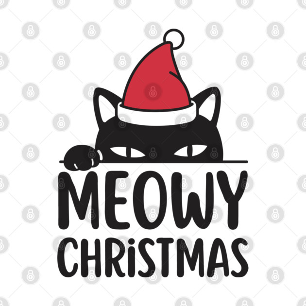 Sneaky Santa Cat Meowy Christmas by Creatifly Graphic Tees