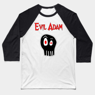 Evil Adam Skull Baseball T-Shirt