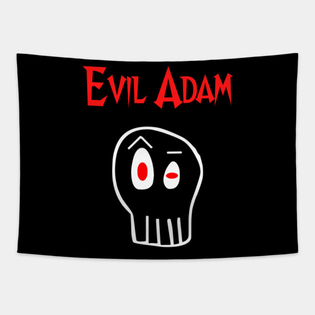 Evil Adam Skull Tapestry by Evil Adam
