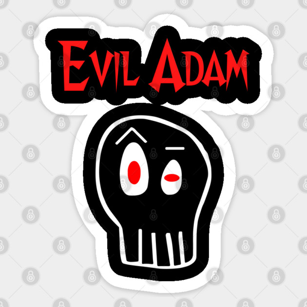 Evil Adam Skull Sticker by Evil Adam