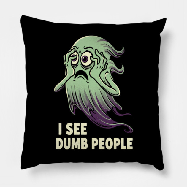 Dumb People v2 Pillow by Randy 's Store