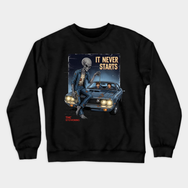 Horror Tropes - when the car wont start. Crewneck Sweatshirt by Randy 's Store