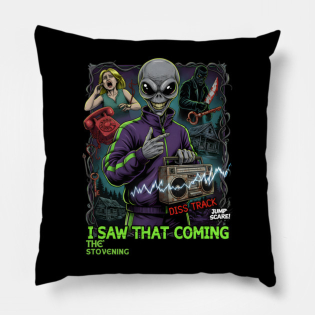 Horror Trope Jump scares Pillow by Randy 's Store