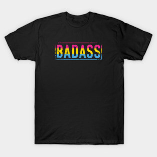 Pan Pride Badass Distressed Pansexual Pride T-Shirt