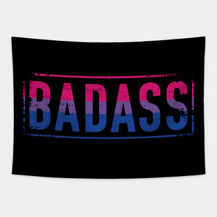 Bisexual Pride Badass Distressed Bi Pride Tapestry