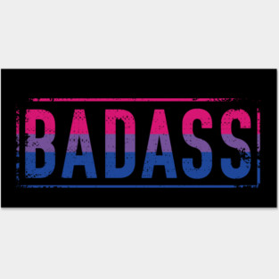 Bisexual Pride Badass Distressed Bi Pride Posters and Art