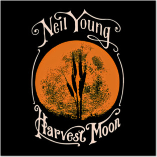 Harvest Moon – Retro Folk Glow Posters and Art