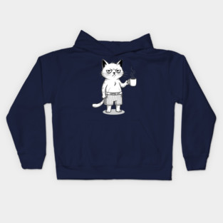 Coffee Cat Kids Hoodie