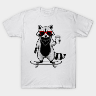 Rad Raccoon Skater T-Shirt