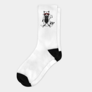 Rad Raccoon Skater Socks