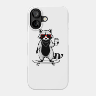Rad Raccoon Skater Phone Case