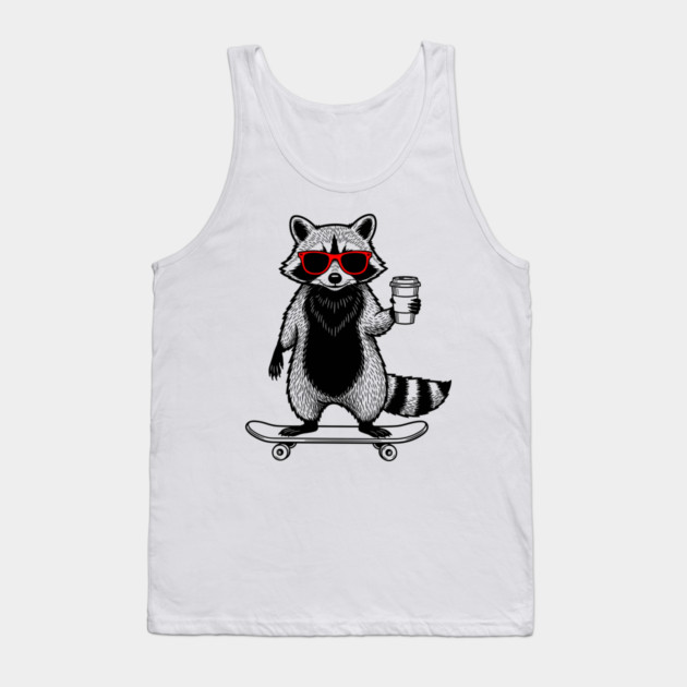 Rad Raccoon Skater Tank Top by enrynz