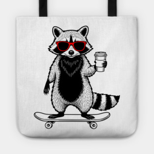 Rad Raccoon Skater Tote
