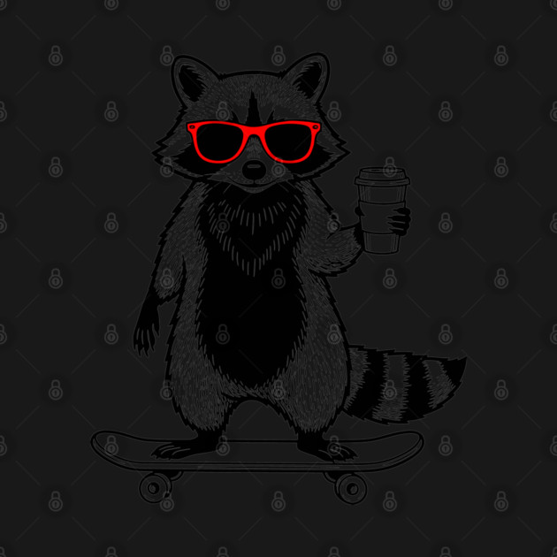 Rad Raccoon Skater by enrynz