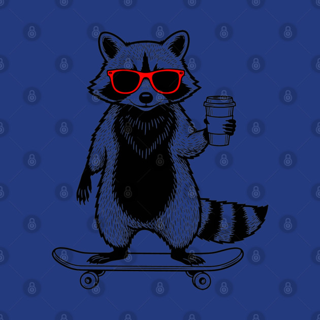 Rad Raccoon Skater by enrynz