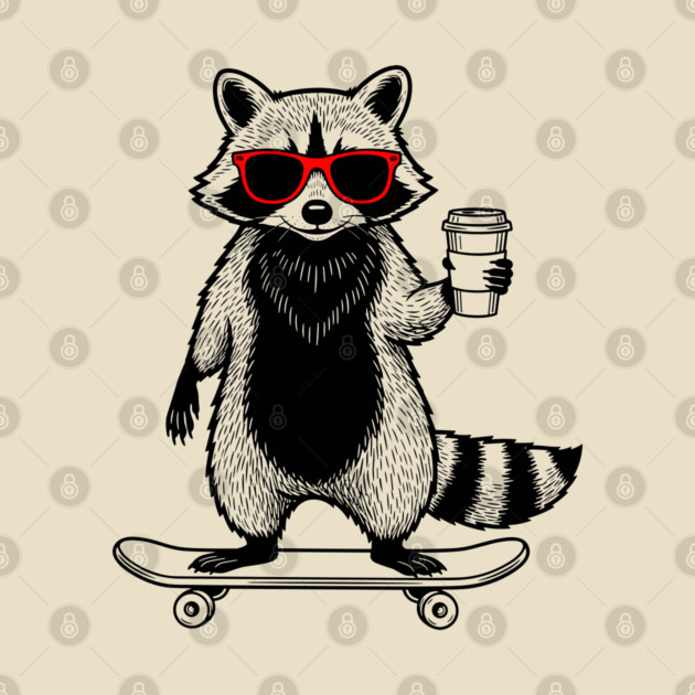 Rad Raccoon Skater by enrynz