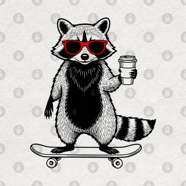 Rad Raccoon Skater by enrynz