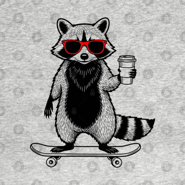 Rad Raccoon Skater by enrynz