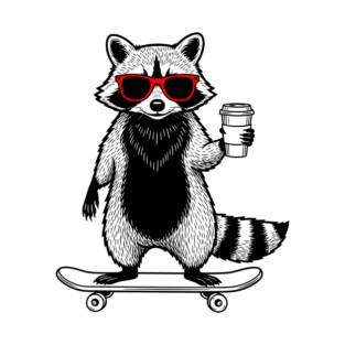 Rad Raccoon Skater T-Shirt