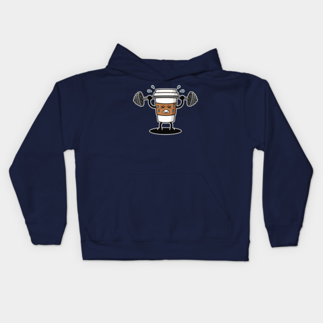 Sweaty Coffee Cup Kids Hoodie by enrynz
