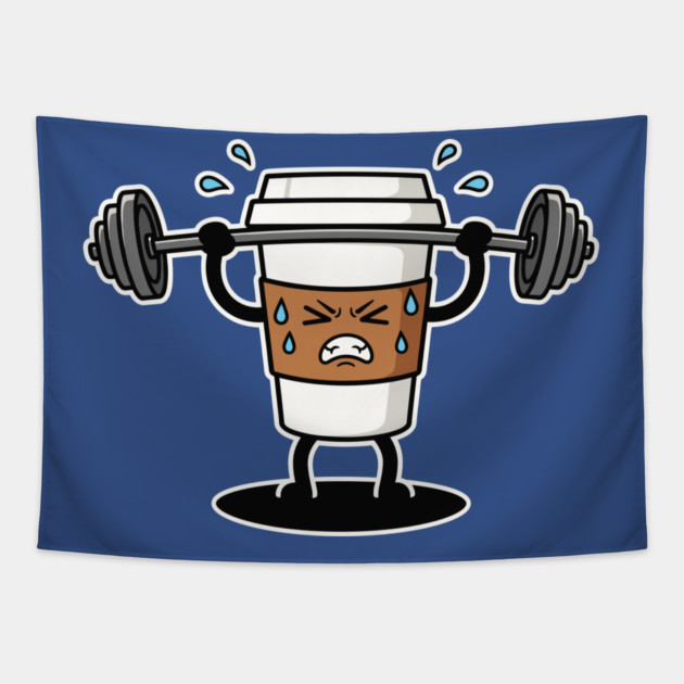 Sweaty Coffee Cup Tapestry by enrynz