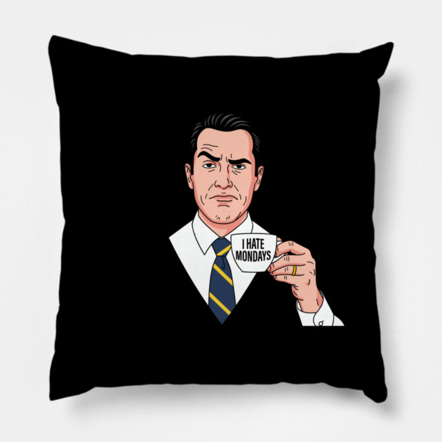 I Hate Mondays Pillow by enrynz